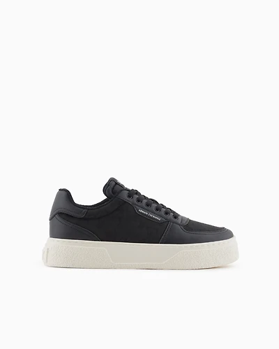 Fabric sneakers with allover logo