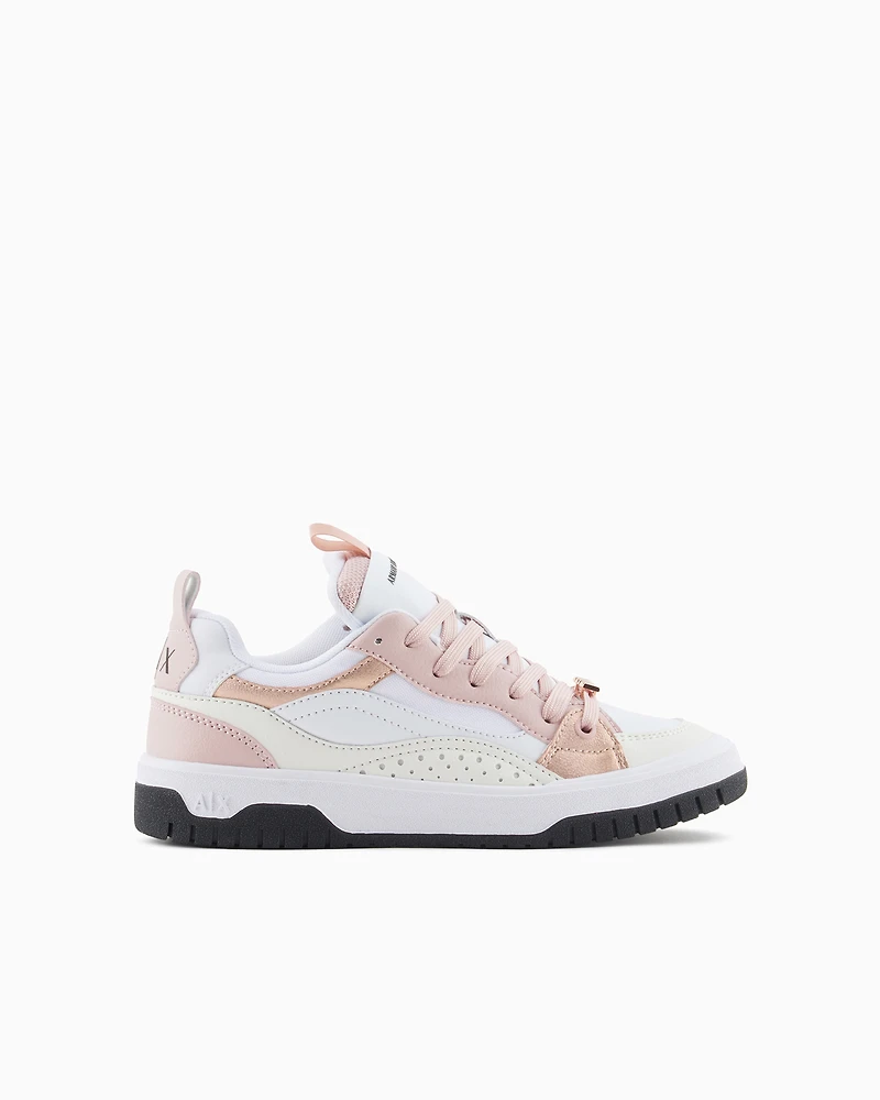 Sneakers with metal details and logo