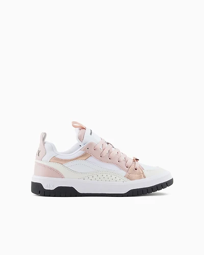 Sneakers with metal details and logo