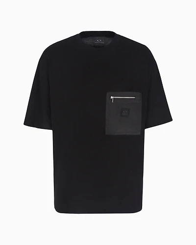 Relaxed fit T-shirt with zip pocket and logo