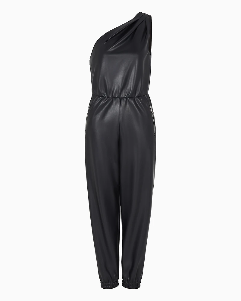 One-shoulder suit coated fabric
