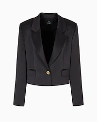 Short satin jacket