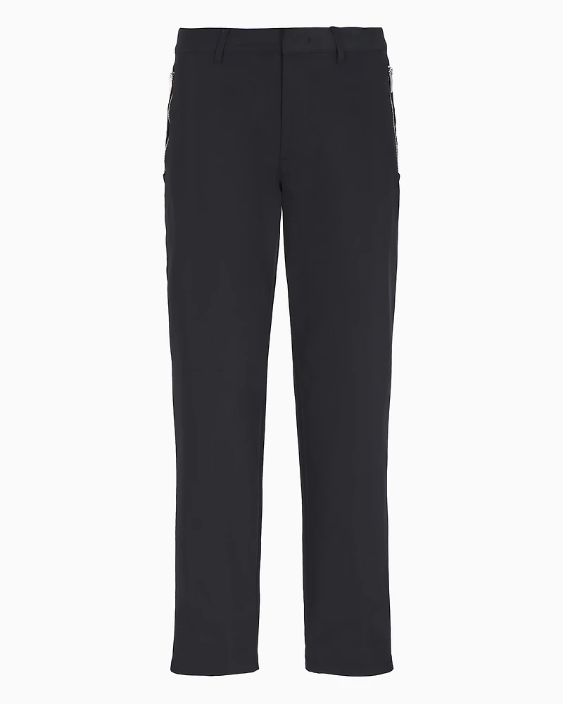 Slim fit trousers shiny twill