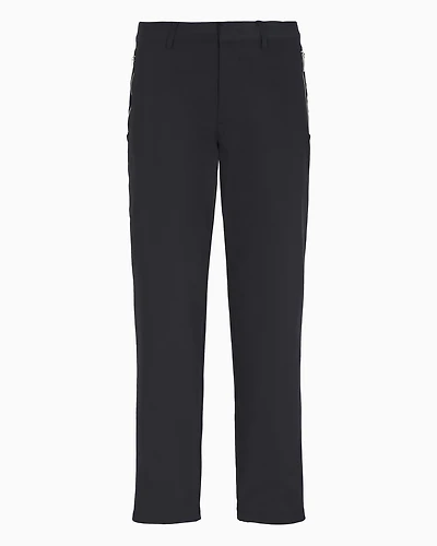 Slim fit trousers shiny twill