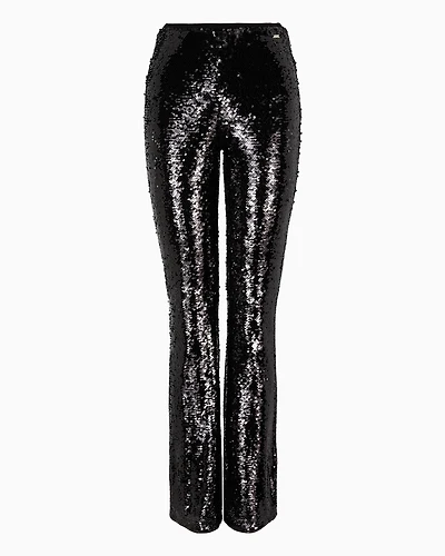 Flared trousers with sequins