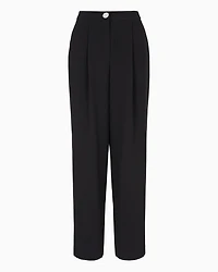 Pleated trousers flowing fabric