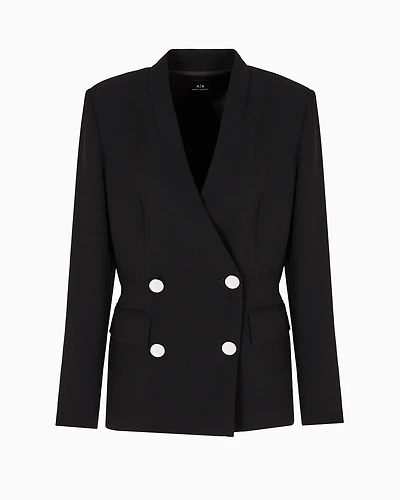Double-breasted jacket with contrasting buttons