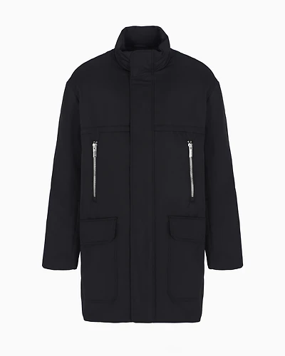 Full zip padded jacket twill