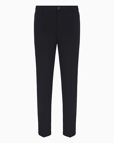 Slim fit twill trousers