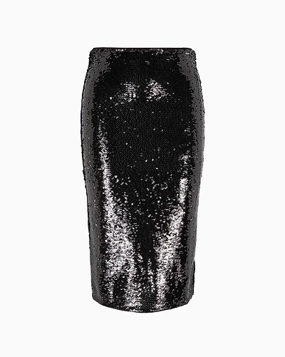 Midi skirt covered sequins