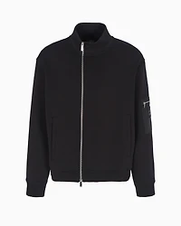 Sweatshirt with side zip pocket on sleeve