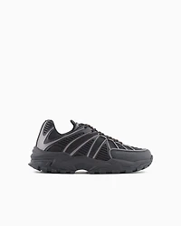Sneakers with optical effect design and maxi sole