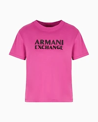 Slim fit jersey T-shirt with contrasting plate