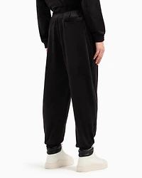 Oversized velour jogger trousers