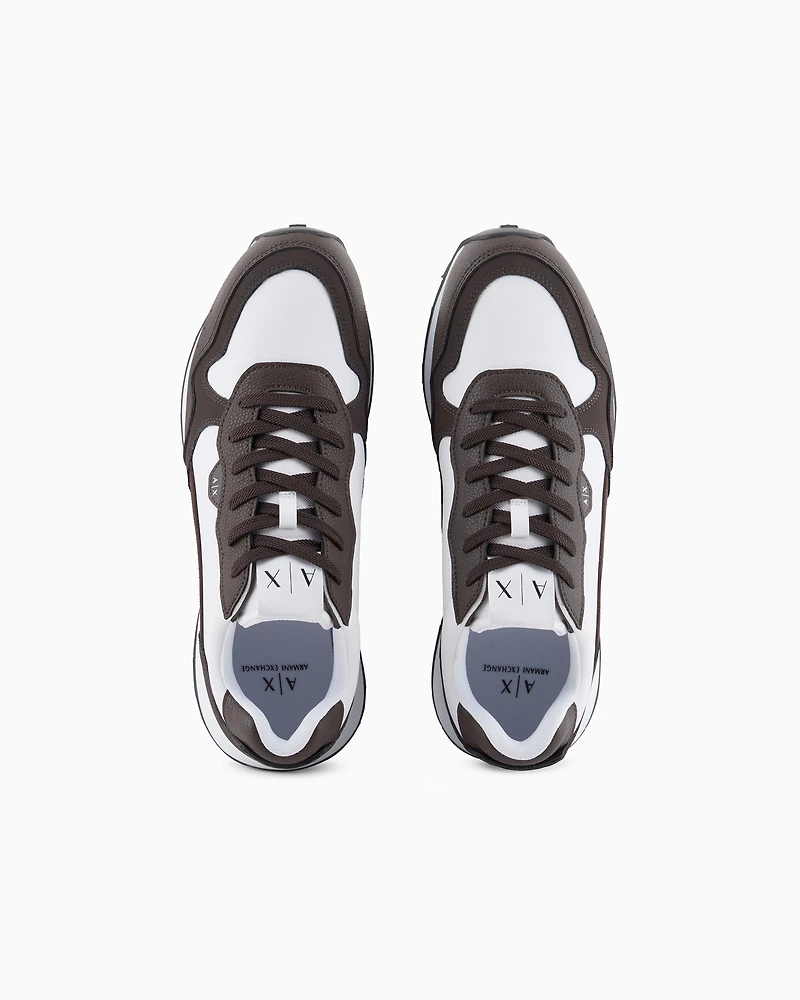 Sneakers with tone-on-tone inserts