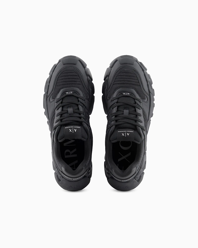 Fabric sneakers with maxi sole