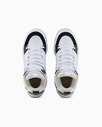 High sneakers with contrasting color inserts