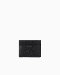Card holder made of recycled material with embossed logo writing