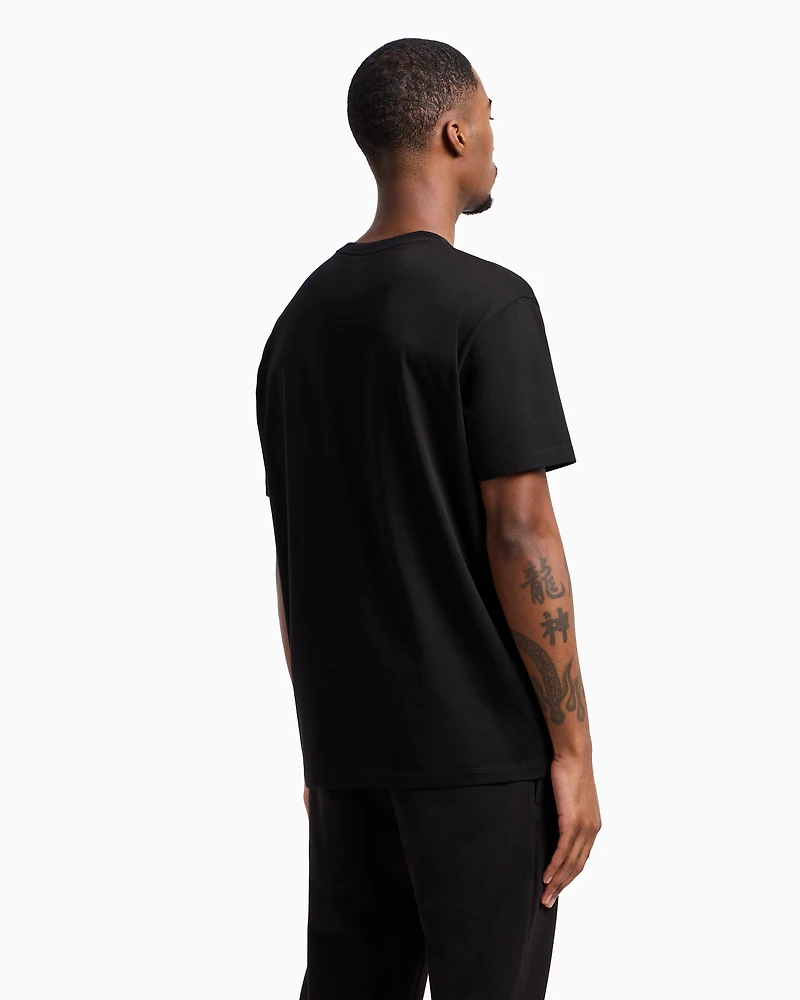 Regular fit T-shirt with golden rhinestones