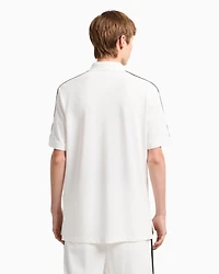 Regular fit piquet polo with shoulder bands