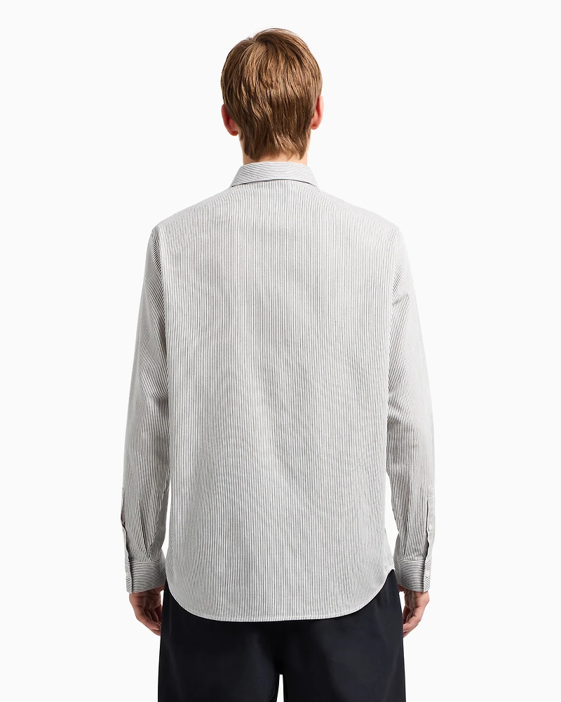 Regular fit button down striped shirt