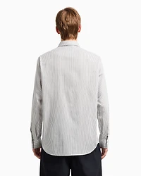 Regular fit button down striped shirt