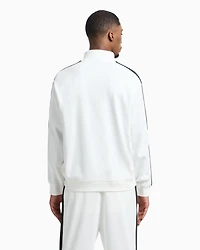 Full zip sweatshirt with logo bands
