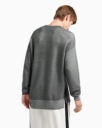 Dégradé effect ribbed cotton sweater