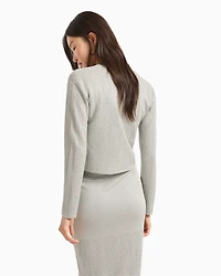 Short cardigan lurex yarn