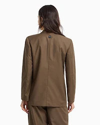 Double-breasted twill jacket