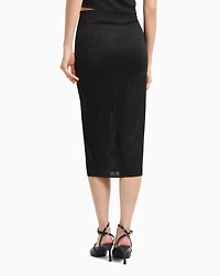 Lurex yarn pencil skirt