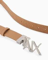 Reversible belt with logo