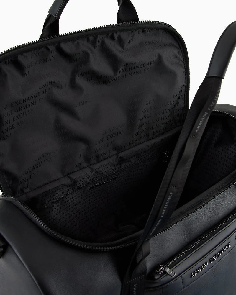 Duffel bag in resistant coated material with two handles