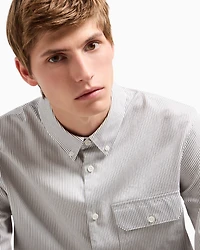 Regular fit button down striped shirt