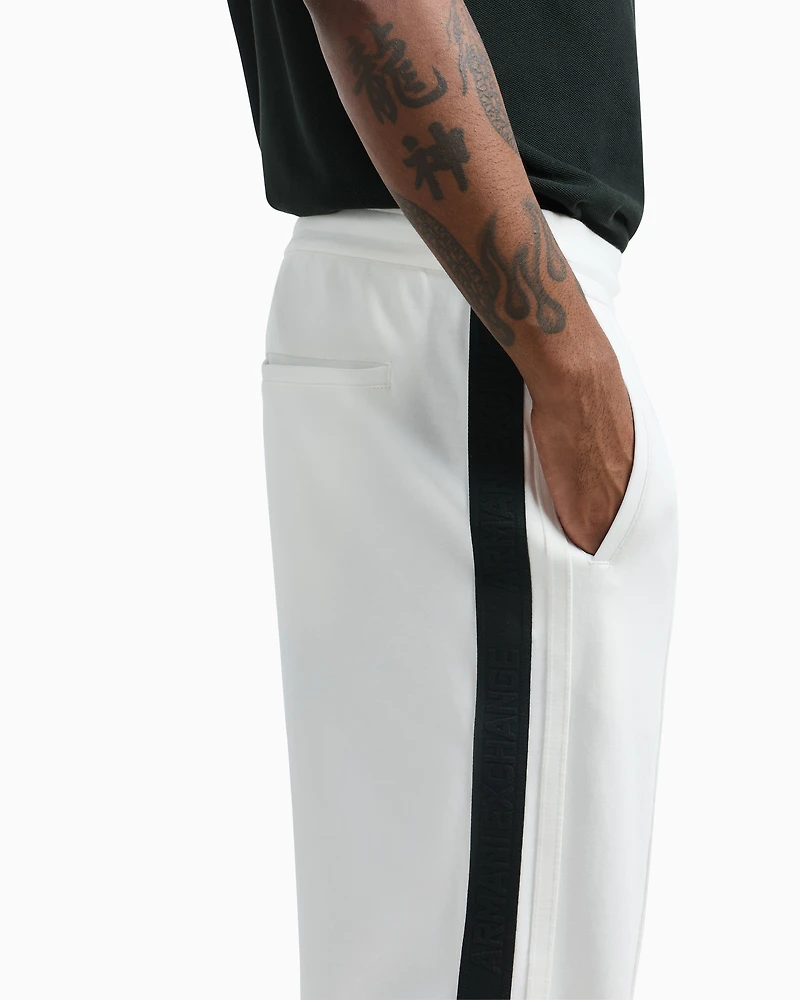 Regular fit trousers with contrasting band