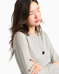 Short cardigan lurex yarn