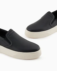 Smooth leather slip on