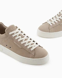 Leather sneakers with logo