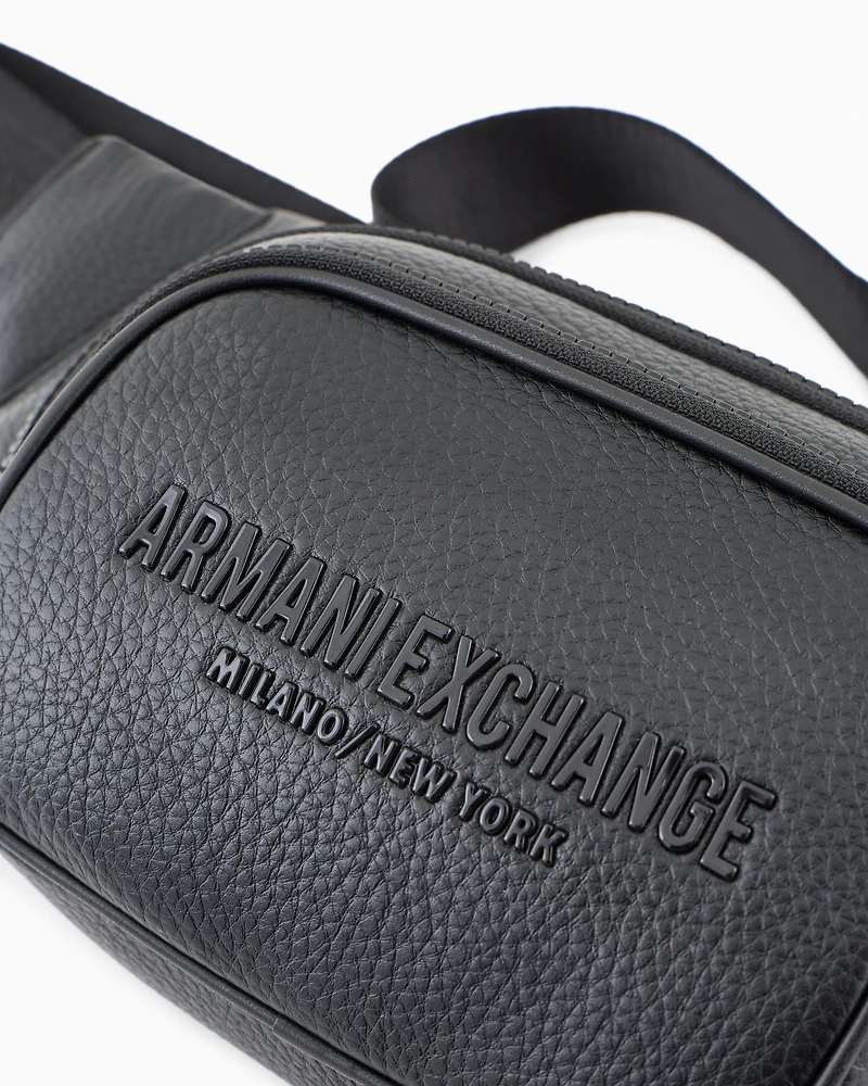 Bum bag with embossed logo and two pockets