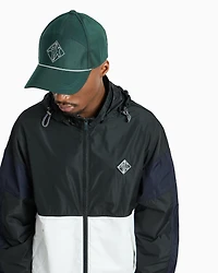 Satin fabric visor hat with logo