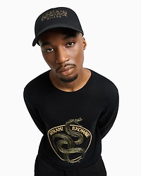 Cotton visor cap with blurred logo