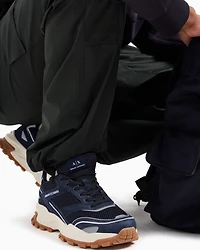 Mesh sneakers with oversized sole