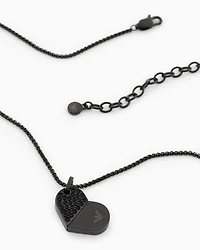 Emporio Armani -  Black Stainless Steel Dog Tag Necklace, Man, Multicoloured, Size: TU
