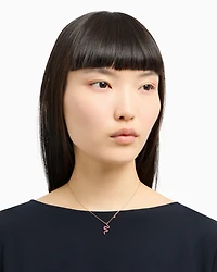 Emporio Armani -  14K Rose Gold-Plated Sterling Silver Pendant Necklace, Woman, Multicoloured, Size: TU