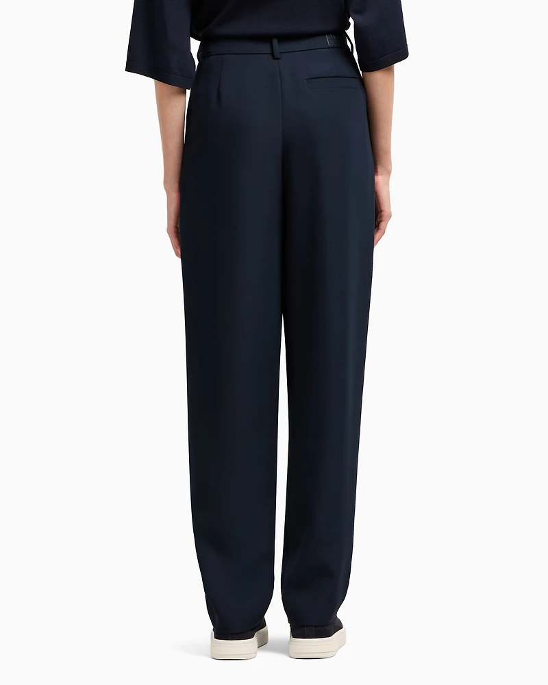 Soft trousers with pleats