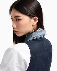 Cotton denim vest
