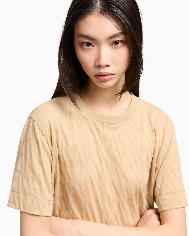 Regular fit t-shirt with allover logo