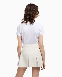 Mini skirt fabric with allover logo
