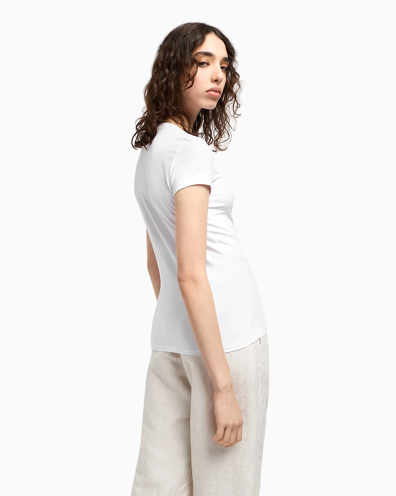 Slim fit T-shirt with central logo