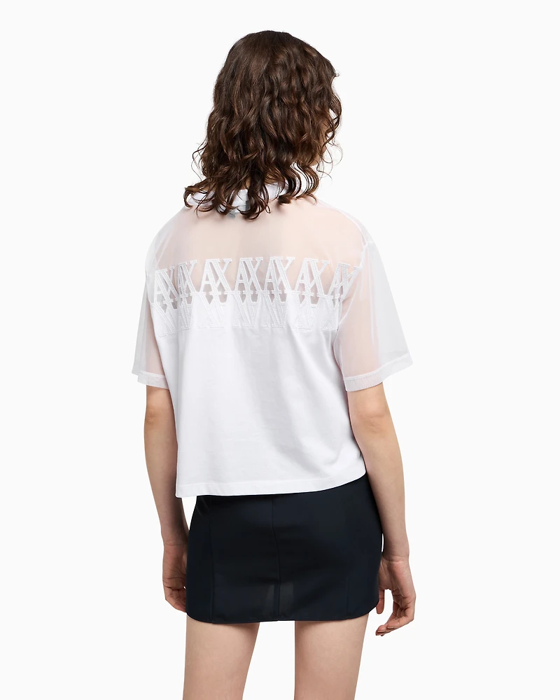 T-shirt with transparent insert